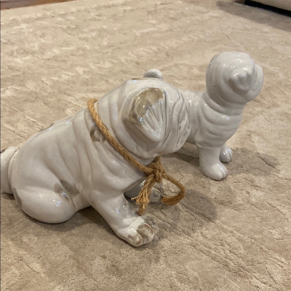 Ceramic Bulldog Figurines - Picture 2 of 4